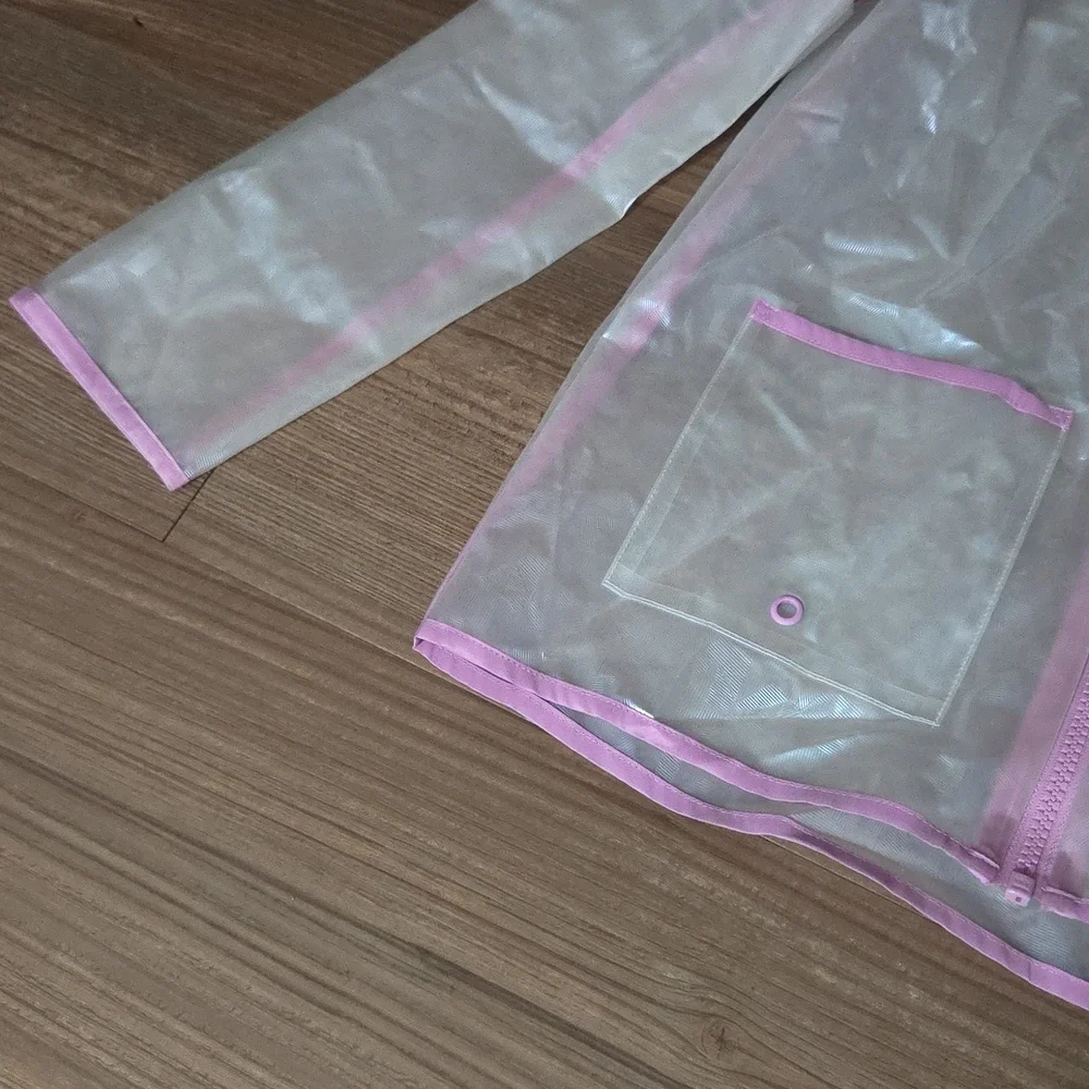 Cat & Jack Clear Rain Jacket with Purple Trim